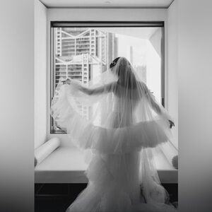 Ruffle Wedding Veil